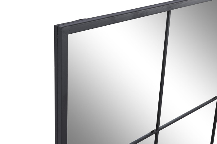 Espejo  ventana negro 90 x 120 cm