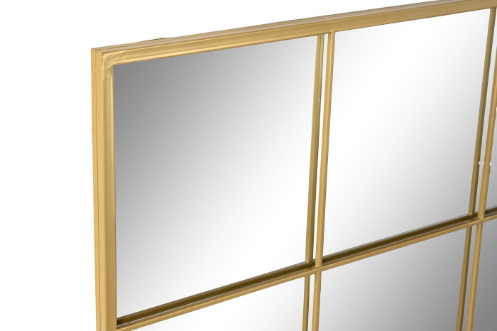 Espejo ventana dorado 90 x 90 cm