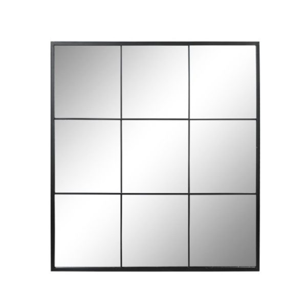 Espejo ventana negro 90 x 90 cm