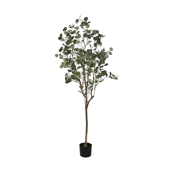 Añade un toque de frescura con nuestro árbol eucalipto artificial de PE y cemento.