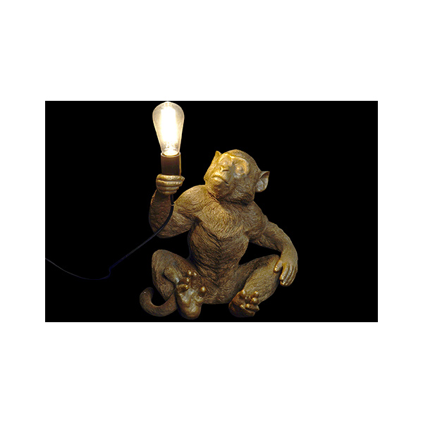 lampara mono dorado