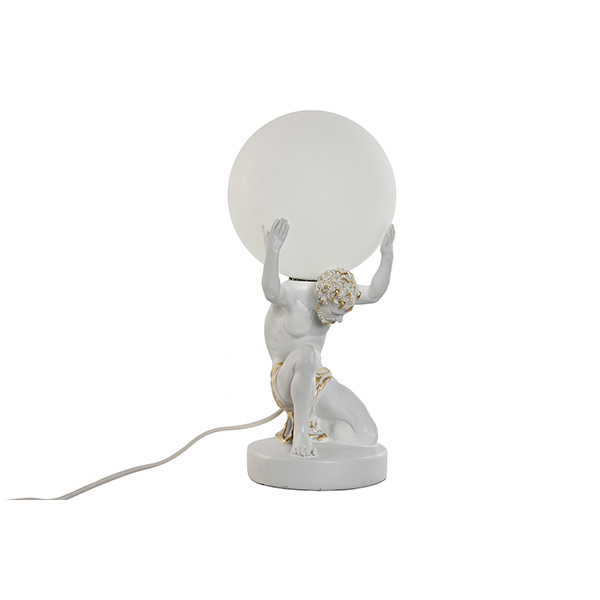 Lámpara de sobremesa Atlas blanca