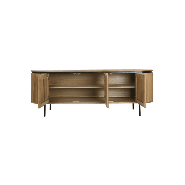 BUFFET PAULOWNIA METAL 170X40X80 30,19 NATURAL