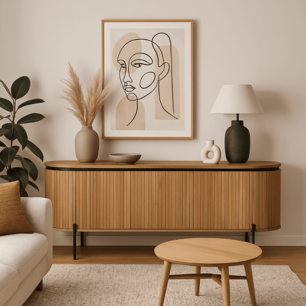 BUFFET PAULOWNIA METAL 170X40X80 30,19 NATURAL