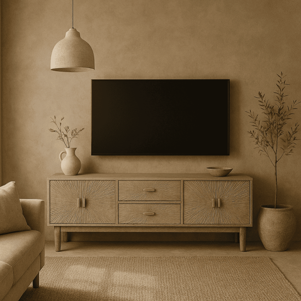 Mueble étnico natural para salón o comedor