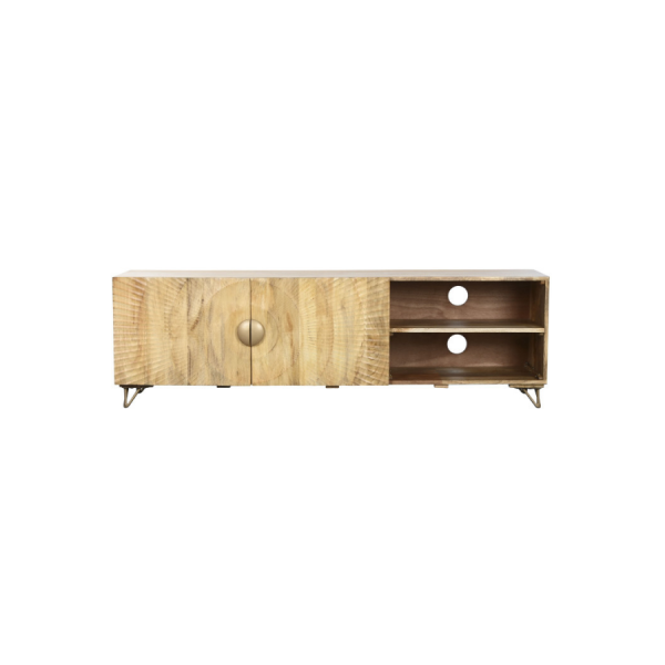 MUEBLE TV MANGO METAL 160X40X50 MANDALA NATURAL