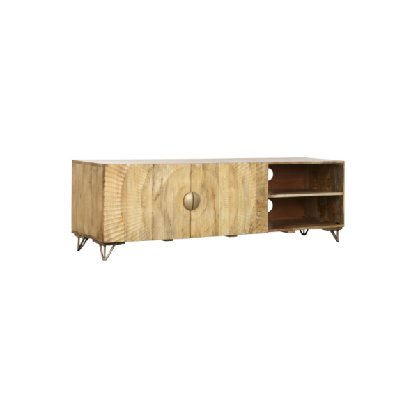 MUEBLE TV MANGO METAL 160X40X50 MANDALA NATURAL
