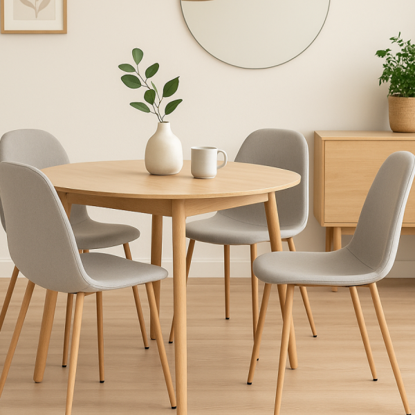SILLA POLIESTER HIERRO 44X51,5X90,5 SIMIL MADERA