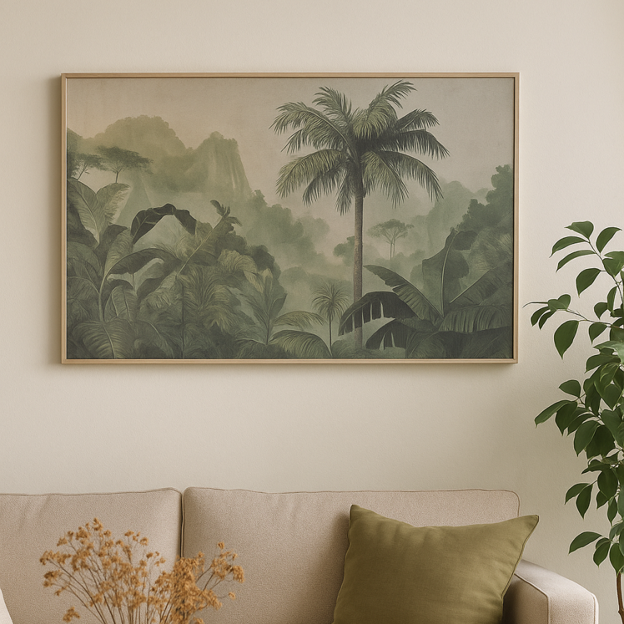 Cuadro paisaje con palmeras B 120X80