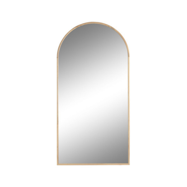 Espejo de Pino Natural 90x4x180 cm – Diseño Arco Elegante Aporta amplitud, luz y estilo a cualquier estancia con este espejo de cuerpo entero con marco de madera de pino natural. Su diseño en forma de arco combina líneas suaves y minimalismo, ideal para ambientes nórdicos, rústicos o mediterráneos. Perfecto como espejo vestidor en dormitorios, entradas o salones.
