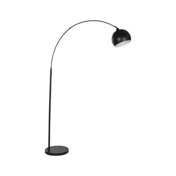 LAMPARA PIE METAL MARMOL 36X110X195 NEGRO. la casa de carmen