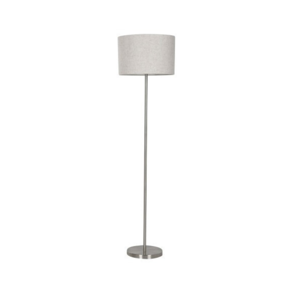 Lámpara pie gris/metal