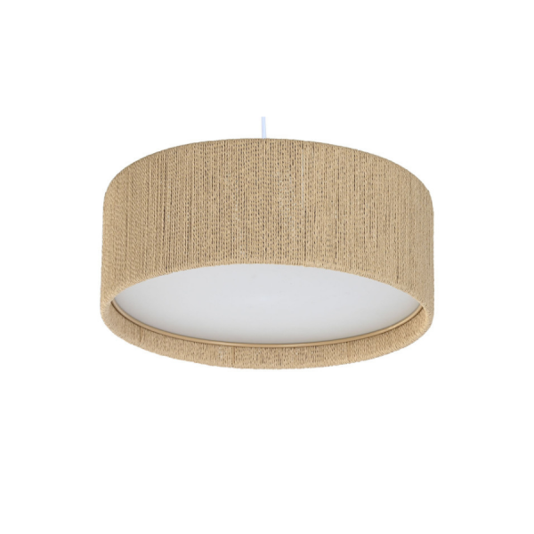 Lámpara de techo cuerda natural ø40x15,5 cm – Estilo orgánico y con carácter Decora tus espacios con esta lámpara de techo confeccionada en cuerda natural.