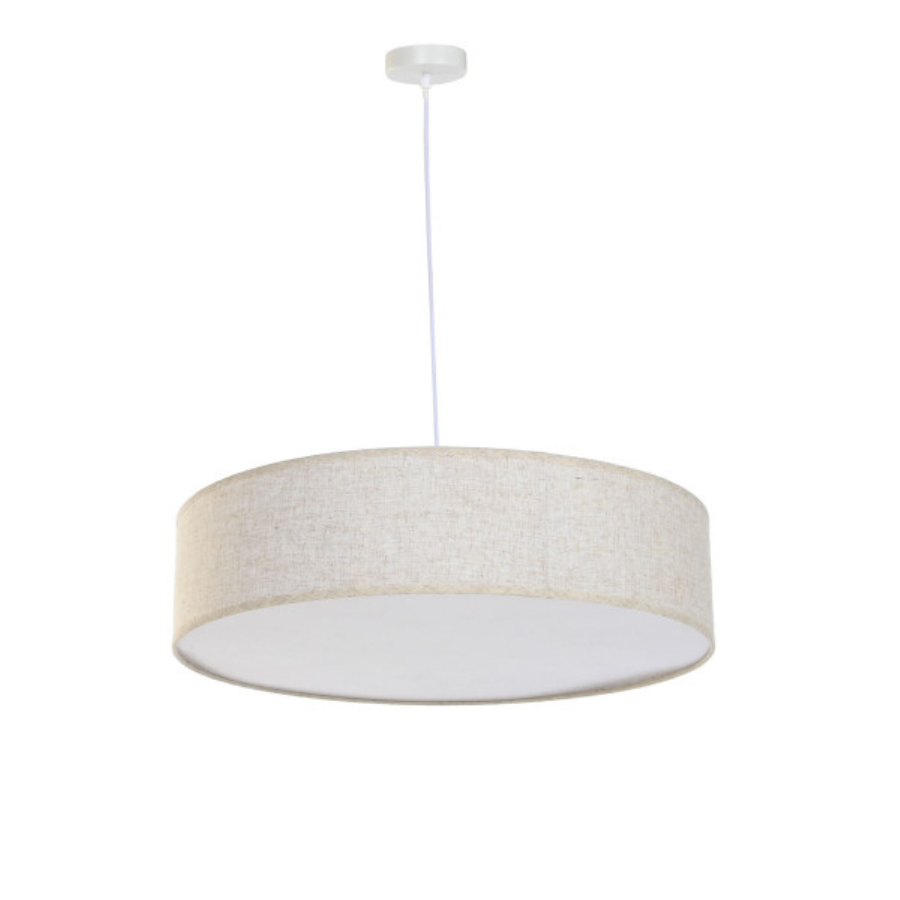 Lámpara de techo lino crudo 60cm opción plafón