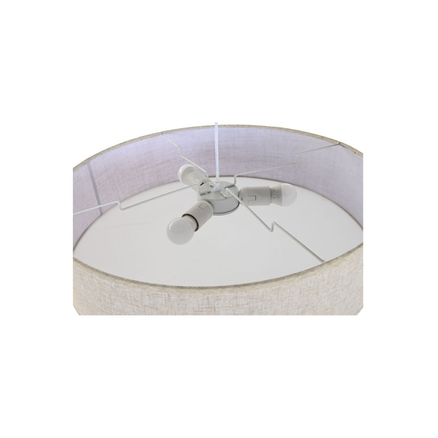 Lámpara de techo lino crudo 60cm opción plafón