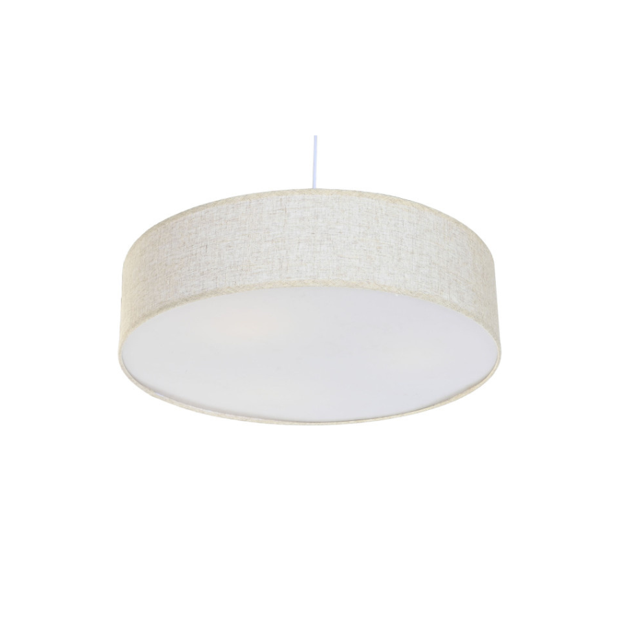 Lámpara de techo lino crudo 60cm opción plafón