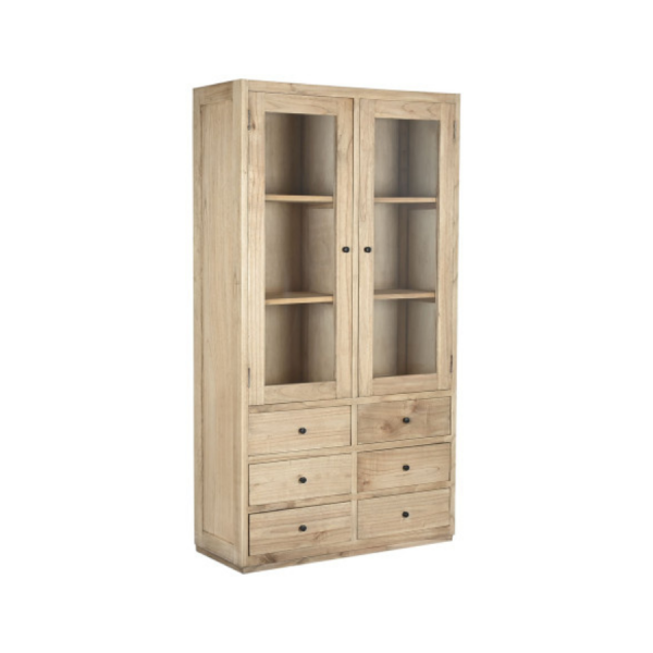 Vitrina Mindi Cristal 100x40x185 cm – Estilo natural y funcionalidad