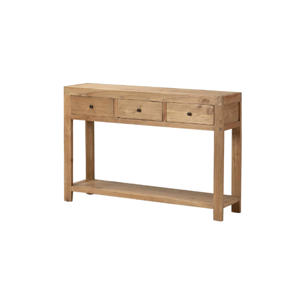 Consola mindi natural Ideal para recibidores, pasillos o salones donde se busca una pieza ligera, elegante y con carácter.