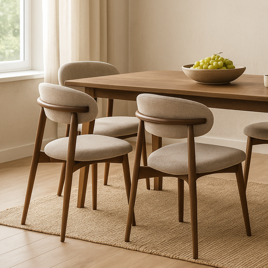 Pack 2 sillas comedor beige