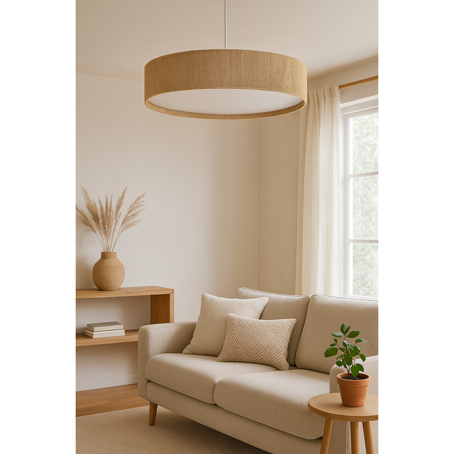 Lámpara de techo cuerda 62 cm opción plafón