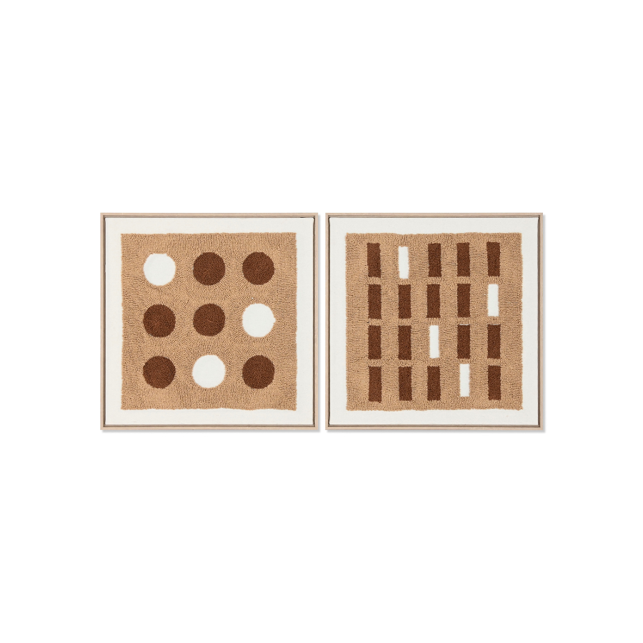 Cuadros lienzo poliéster 3D (set de 2)