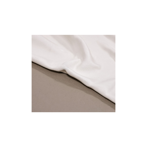 Cuadro moderno 3D en poliéster con relieve textil en tonos beige y blanco, diseño abstracto minimalista.