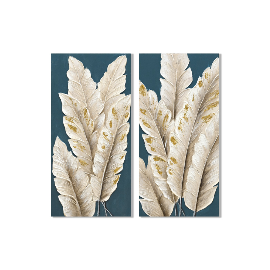 Set 2 Cuadros Palmera Relieve