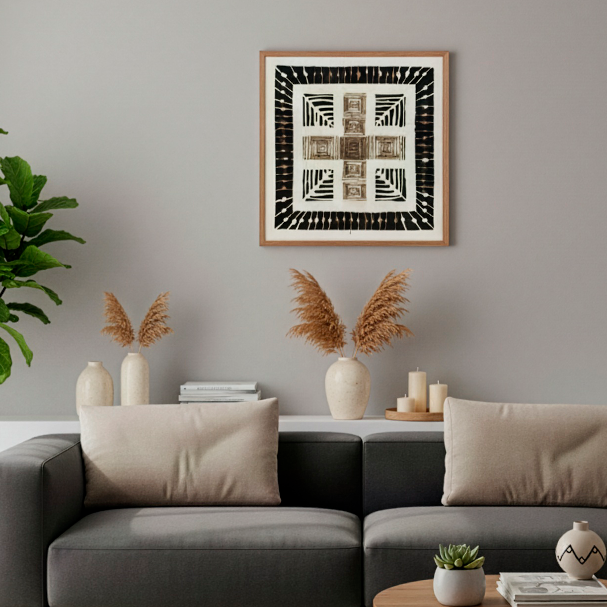 Cuadro Cristal Papel Maché