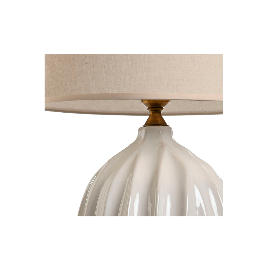 Lámpara de Porcelana y Algodón