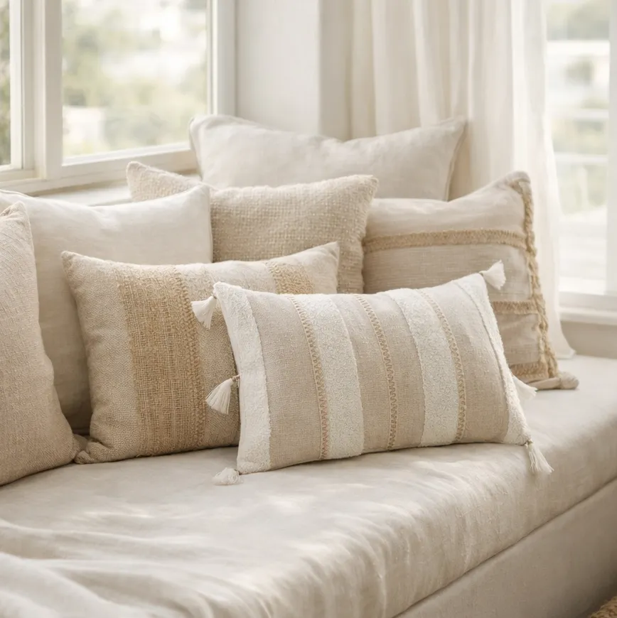 Cojín Algodón 50 x 30 Natural