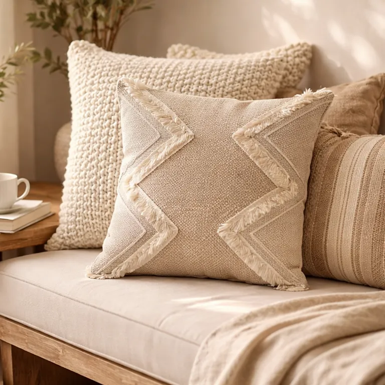 Cojín Algodón Yute 45 x 45