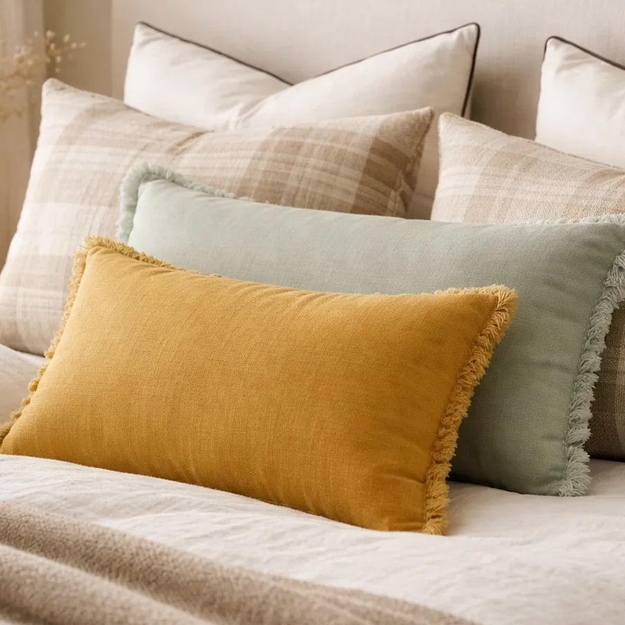 Cojín Algodón Verde Menta 50 ×30