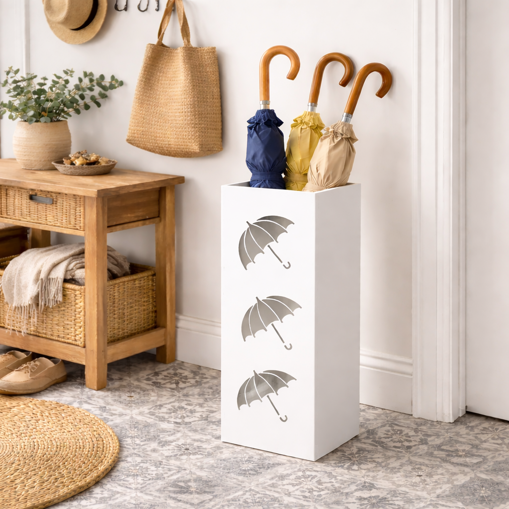 Paragüero Metal Paraguas Blanco