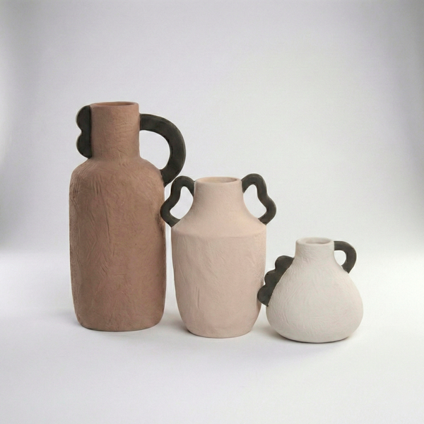 Jarrones Gres Asa Set 3