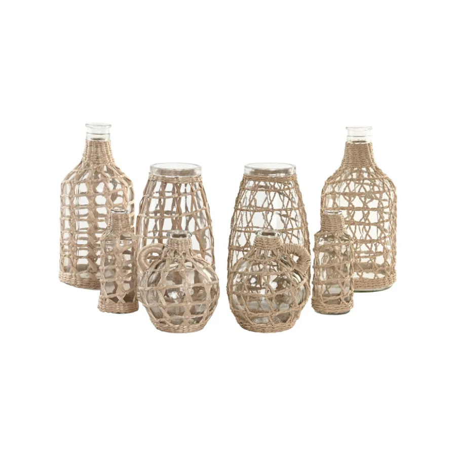 Jarrón Cristal Mimbre