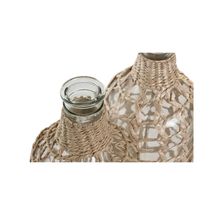 Jarrón Cristal Mimbre