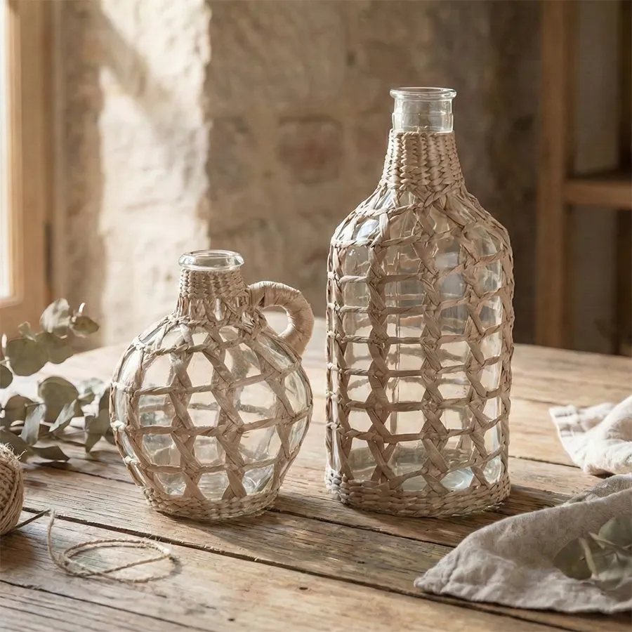 Jarrón Cristal Fibra