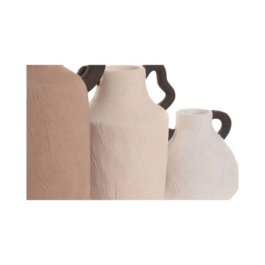 Jarrones Gres Asa Multicolor Set 3