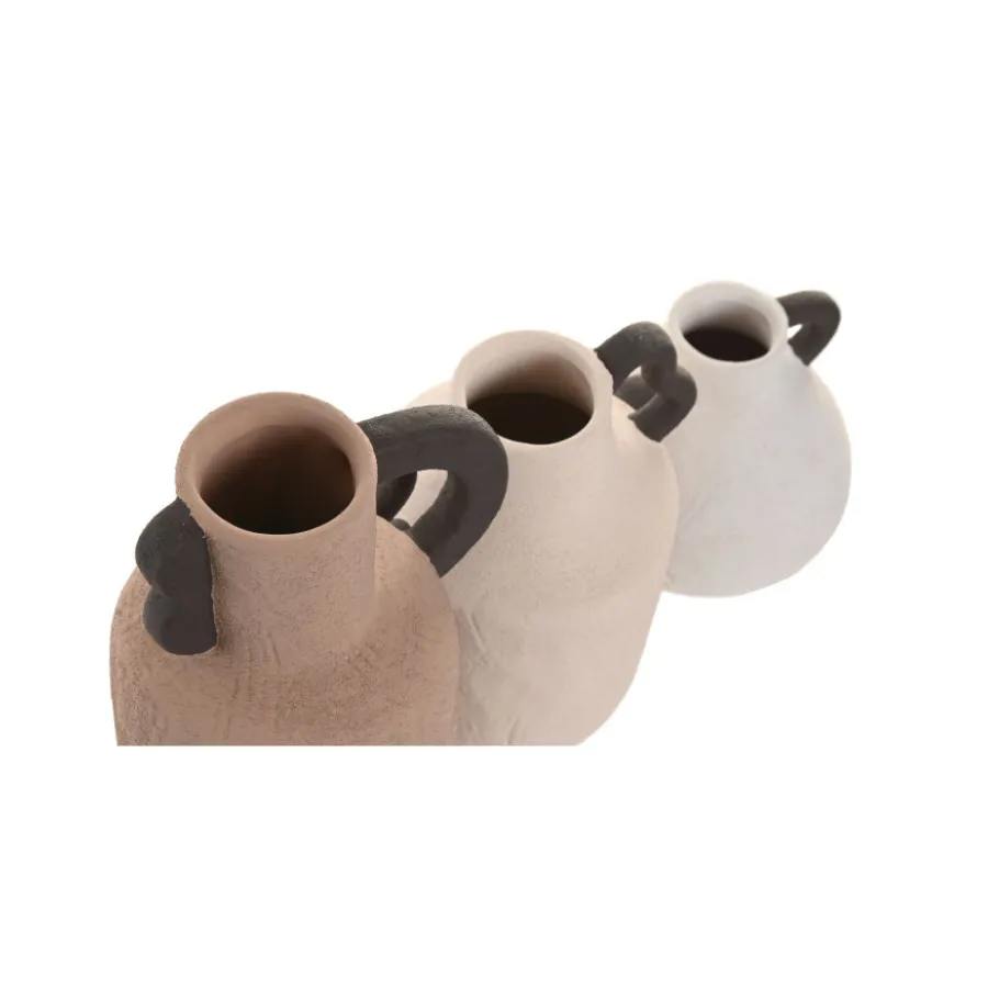 Jarrones Gres Asa Multicolor Set 3