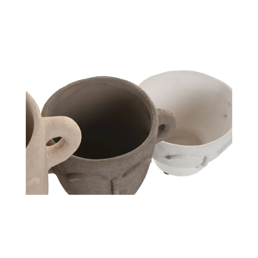 Jarrones Gres Caras Multicolor Set 3