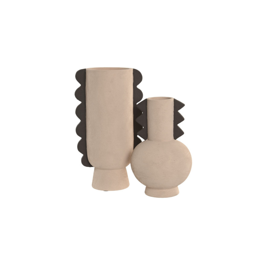 Jarrones Gres Rugoso Marrón