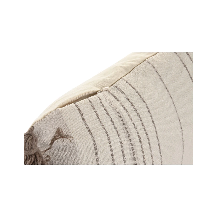 Cojín con Borlas Crudo 50x30