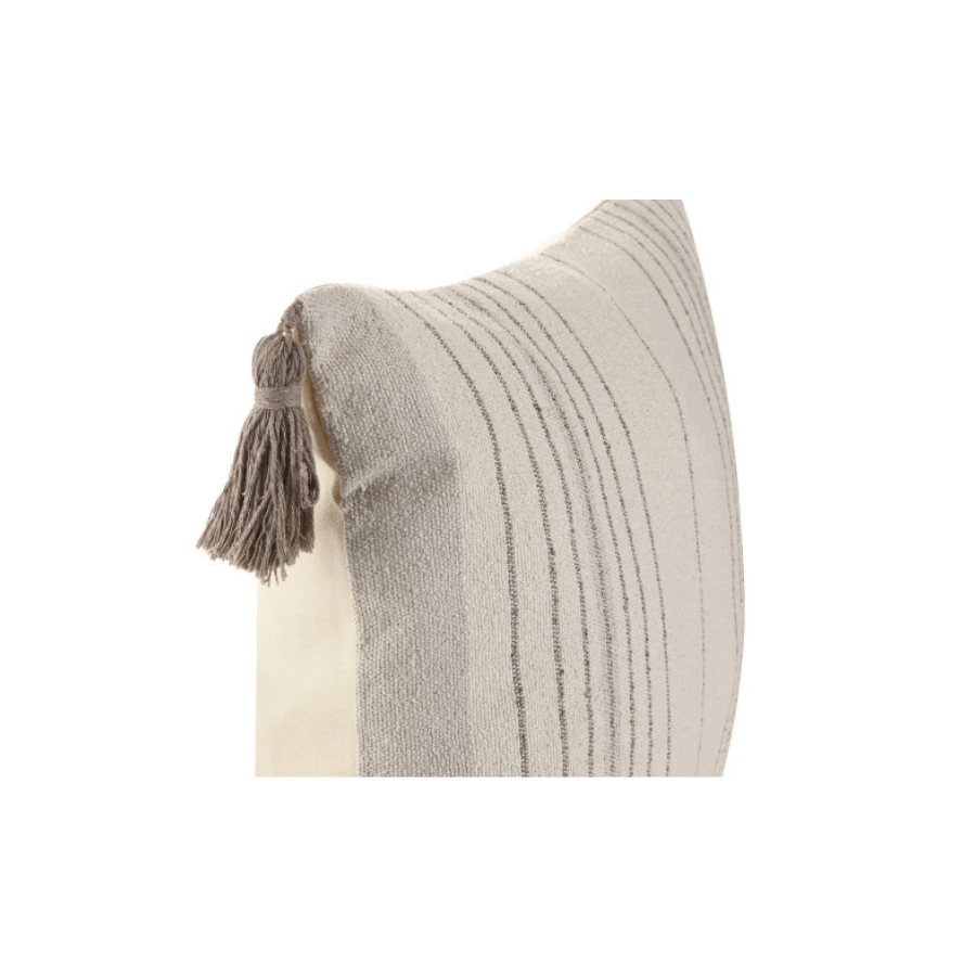 Cojín con Borlas Crudo 50x30