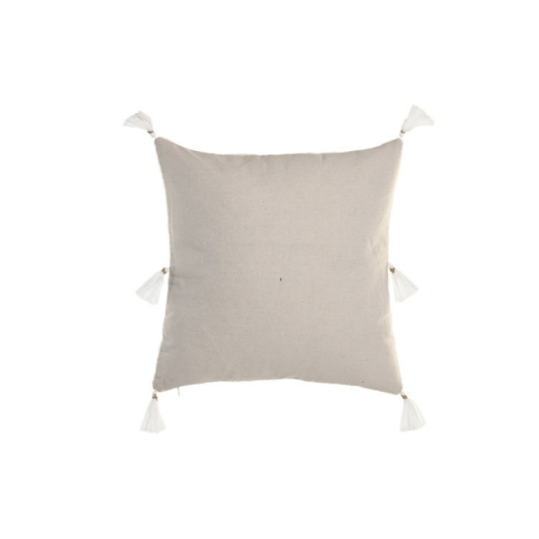 Cojín de Algodón Natural 45×45 cm Este cojín decorativo de algodón en tono natural es un básico atemporal que aporta luz, calma y equilibrio a cualquier espacio.