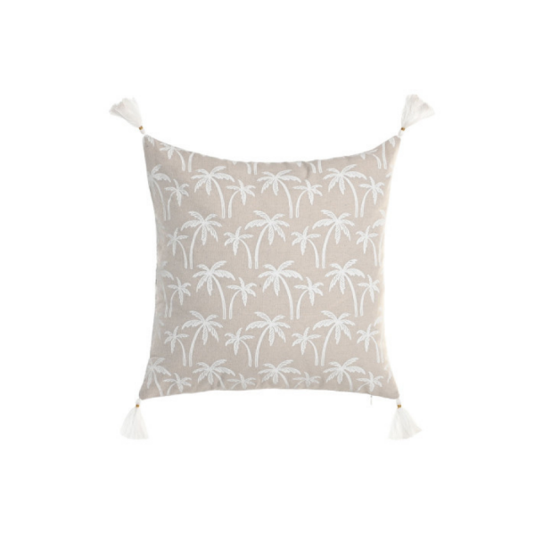 Cojín Palmeras Beige 45 x 45