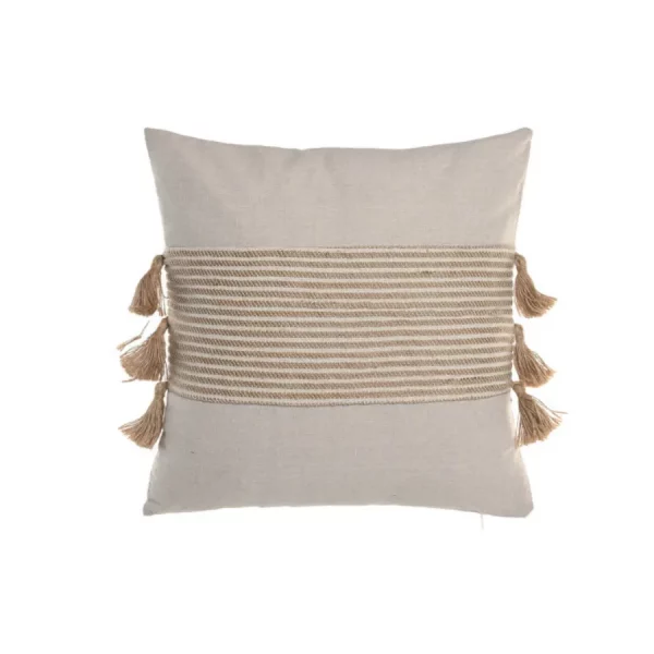 Cojín de Algodón y Yute Natural 45×45 cm