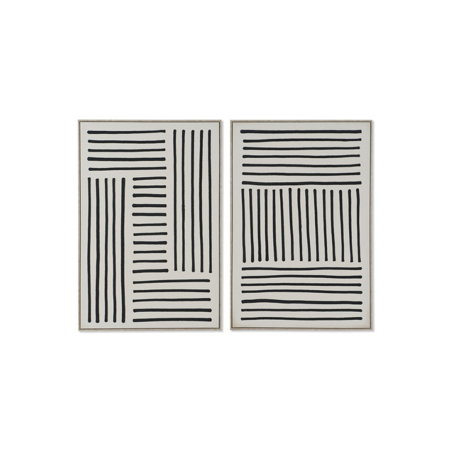 SET 2 CUADROS LÍNEAS 3D