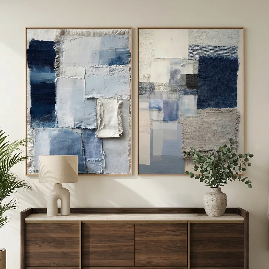 SET 2 CUADROS PINTADO MANO