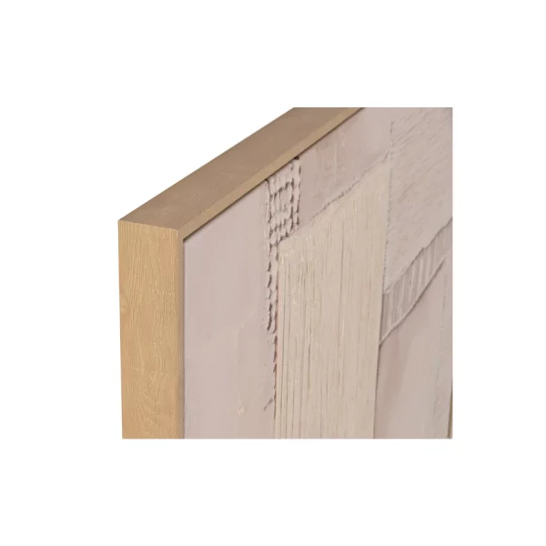 SET 2 CUADROS LIENZO PS 83 x 4,5 x 123 CM MODERNO Este elegante set de 2 cuadros decorativos en lienzo destaca por su diseño moderno basado en formas geométricas y relieves con diferentes texturas.