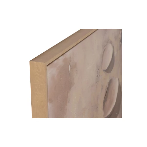 SET 2 CUADROS LIENZO PS 83 x 4,5 x 123 CM MARTE Este original set de 2 cuadros decorativos en lienzo presenta un diseño abstracto inspirado en las formas y relieves de superficies planetarias, evocando paisajes que recuerdan al terreno del planeta Marte. Sus texturas en relieve y composiciones tridimensionales aportan profundidad y un carácter artístico muy singular.